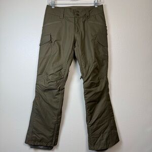 Burton DryRide Low Rise Snowboard Ski Pant Women XS Olive Brown Gorpcore Outdoor